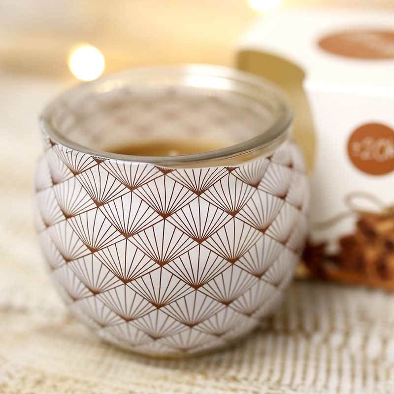 Canela – 3 velas aromáticas en cristal estampado